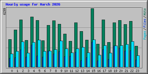 Hourly usage for March 2026